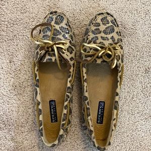Sperry leopard sequin, women’s size 7.5